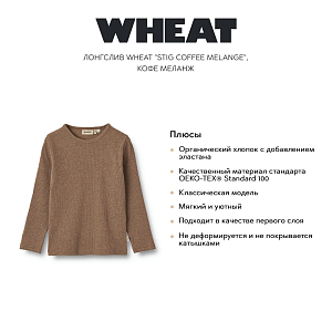Лонгслив Wheat "Stig Coffee Melange", кофе меланж
