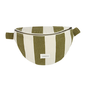 Детская поясная сумка Nobodinoz "Portofino Fanny Pistachio Stripes", фисташковая полоска, 31 х 20 см