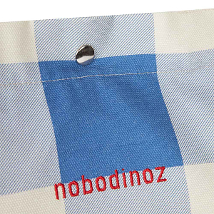 Пляжная сумка Nobodinoz "Portofino Blue Checks", голубая клетка, 45 х 37 см