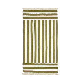 Пляжное полотенце Nobodinoz "Portofino Pistachio Stripes", фисташковая полоска, 150 х 84 см