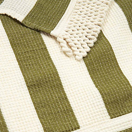 Пляжное полотенце Nobodinoz "Portofino Pistachio Stripes", фисташковая полоска, 150 х 84 см