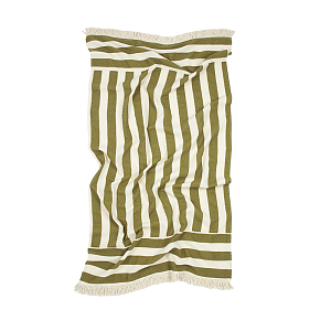 Пляжное полотенце Nobodinoz "Portofino Pistachio Stripes", фисташковая полоска, 150 х 84 см