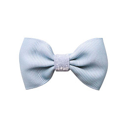 Заколка-зажим "Bowtie Bow", маленькая, коллекция "Coloured Glitter", голубая