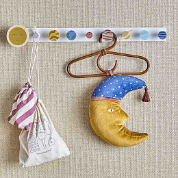 Набор настенных крючков Bloomingville MINI "Space", мульти с серым