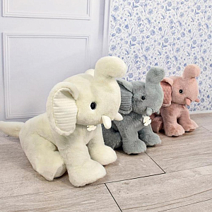 Мягкая игрушка Histoire d'Ours "Слон Preppy Chic", розовый, 35 см