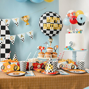 Топперы Party Deco "Гоночные машины", 4 шт