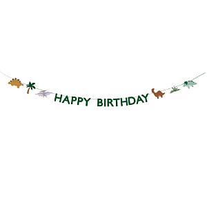 Гирлянда Happy Birthday Party Deco "Динозавры", 3 м