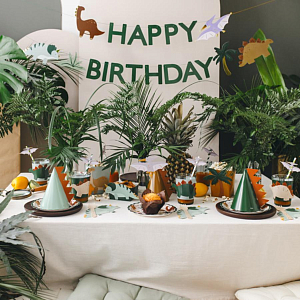 Гирлянда Happy Birthday Party Deco "Динозавры", 3 м