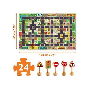 Пазл DJECO "Дорога", 24 элемента