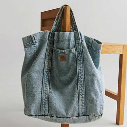 Сумка-шопер Wheat "Charlie Light Blue", светло-голубая