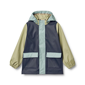 Куртка-дождевик Wheat "Otu Ink", мульти с синими чернилами