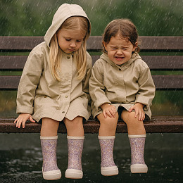 Сапоги резиновые Wheat "Muddy Lilac Flower Meadow", лиловая поляна