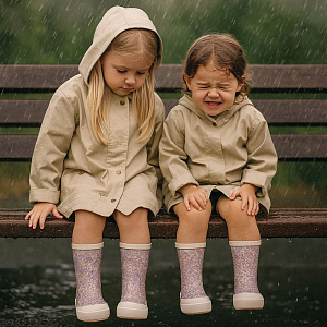 Сапоги резиновые Wheat "Muddy Lilac Flower Meadow", лиловая поляна