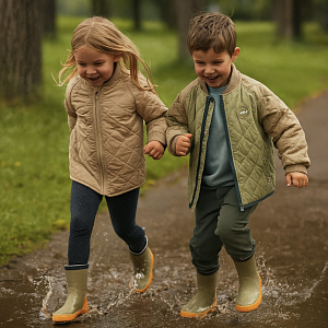 Сапоги резиновые Wheat "Welly Green Tea", зеленый чай