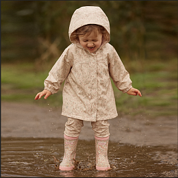 Сапоги резиновые Wheat "Welly Ivory Flower Meadow", цветочный рассвет