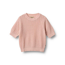 Футболка вязаная Wheat "Alva Powder", розовая пыльца