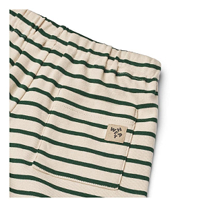 Шорты из мягкого джерси Wheat "Kalle Green Stripe", зеленые полоски