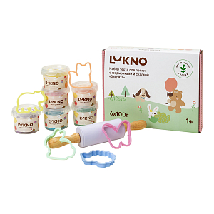 Набор теста для лепки LUKNO с аксессуарами "Зверята"