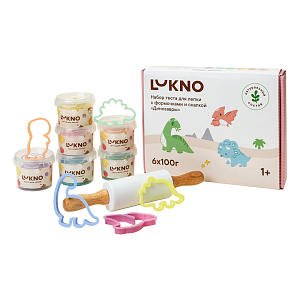 Набор теста для лепки LUKNO с аксессуарами "Динозавры"