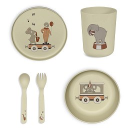 Набор детской посуды nuuroo "Marius Cream", 5 предметов, кремовый