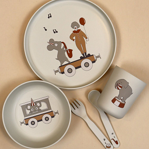 Набор детской посуды nuuroo "Marius Cream", 5 предметов, кремовый