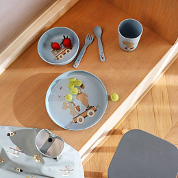 Набор детской посуды nuuroo "Marius Dusty Blue", 5 предметов, пыльно-голубой