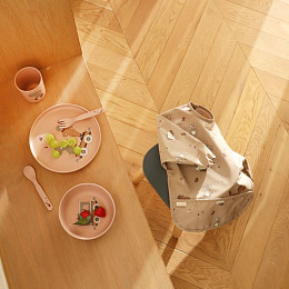 Набор детской посуды nuuroo "Marius Rose Dust", 5 предметов, пыльно-розовый