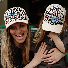 Бейсболка для мамы Hello Hossy "Leopard", леопард с голубым, 56 см