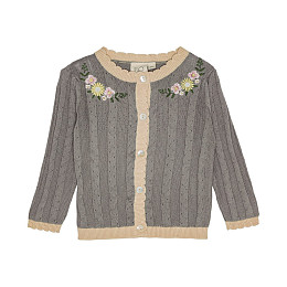 Кардиган вязаный Flöss "Daisy Misty Blue", утренний туман