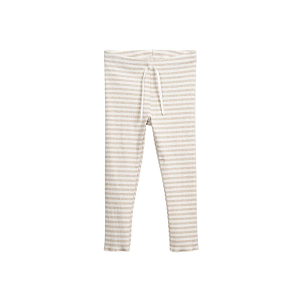 Легинсы в рубчик Play Up "Rib Gres", кремовая полоска