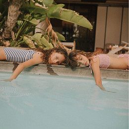 Купальник из трикотажа в рубчик Buho "Stripes Royal Blue", васильковые полоски