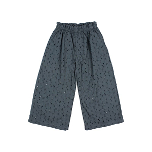 Брюки из хлопка с перфорацией и вышивкой Buho "Embroidery Nuit", ночное небо