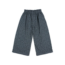 Брюки из хлопка с перфорацией и вышивкой Buho "Embroidery Nuit", ночное небо