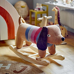 Качалка Bloomingville MINI "Собачка Charlie", коричневая