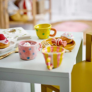 Кружка керамическая Bloomingville MINI "Nini", розовая, 110 мл