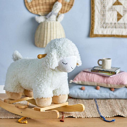 Качалка Bloomingville MINI "Овечка Laasrith", белая