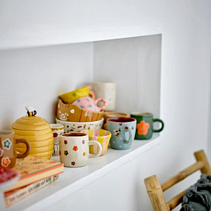 Кружка керамическая Bloomingville MINI "Addy", бежевая, 130 мл