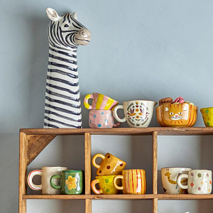 Кружка керамическая Bloomingville MINI "Addy", бежевая, 130 мл