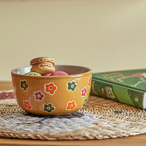 Миска керамическая Bloomingville MINI "Addy", коричневая, 360 мл