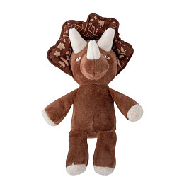 Погремушка текстильная в виде динозавра Bloomingville MINI "Fintan", коричневая, 19 см