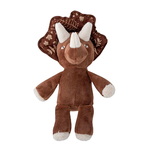 Погремушка текстильная в виде динозавра Bloomingville MINI "Fintan", коричневая, 19 см