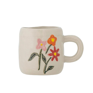 Кружка керамическая Блумингвиль МИНИ (Bloomingville MINI) "Милли", белая, 110 мл
