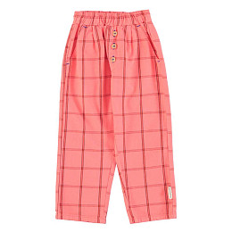 Брюки Piupiuchick "Pink Checkered Unisex", ягодный сорбет, 3 года