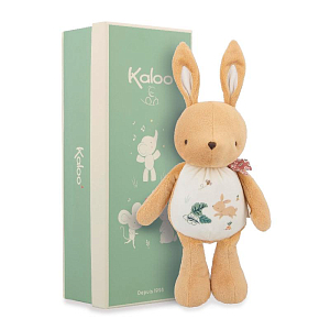 Мягкая развивающая игрушка Kaloo "Rabbit", серия "Petites Chansons", коричневая, 28 см