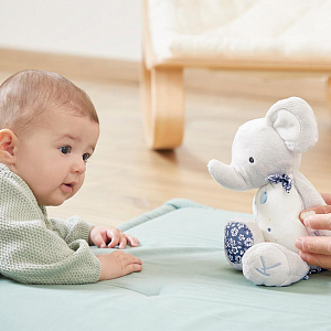 Мягкая развивающая игрушка Kaloo "Elephant", серия "Petites Chansons", серая, 28 см