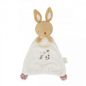 Игрушка-комфортер с подвеской Kaloo "Rabbit", серия "Petites Chansons", коричневый, 28 см