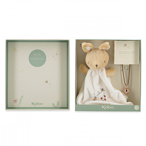 Игрушка-комфортер с подвеской Kaloo "Rabbit", серия "Petites Chansons", коричневый, 28 см