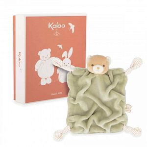 Игрушка-комфортер Kaloo "Медвежонок", серия "Intemporel", зеленый, 24 см