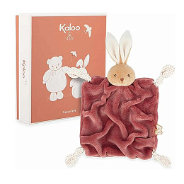 Игрушка-комфортер Kaloo "Кролик", серия "Intemporel", бургунди, 24 см