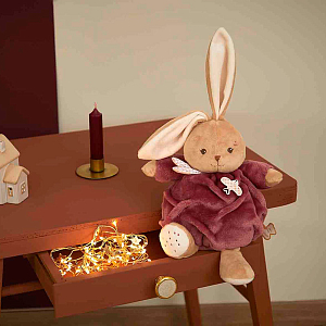 Мягкая игрушка Kaloo "Кролик Chubby Rabbit", серия "Intemporel", бургунди, 17 см